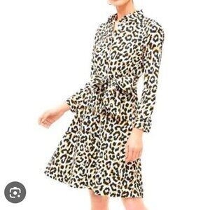 J. Crew Factory Leopard Shirtdress Size 2